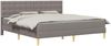vidaXL Bettgestell mit Matratze mit Kopfteil Taupe 200 x 200 cm Stoff 3415131 Bild 2