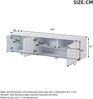 TV-Schrank 180 x 40 x 45 cm mit 3 Türen und LED – Lowboard in Weiß mit Hochglanz-Front Bild 4