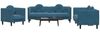 vidaXL 3-tlg. Sofagarnitur mit Kissen Blau Samt 3209255 Bild 3