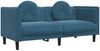 vidaXL 3-tlg. Sofagarnitur mit Kissen Blau Samt 3209255 Bild 5