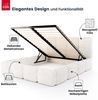 FDM Polsterbett CLOUDY Bettgestell Bett 140x200, 160x200, 180x200 cm Bestseller (verfügbar 140x200 160x200 180x200cm, Bettrahmen, Bett, mit großen gepolsterten Kopfteil, mit Bettkasten zum aufklappen), Hebbarer Metallrahmen, Bettkasten, ohne Matratze Bild 3