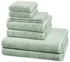 Cawö Pure 8 tlg. Frottier-Set - 2 X Handtuch (50 X 100cm), 2 X Duschtuch (80 X 150cm), 2 X Gästetuch (30 X 50cm), 2 X Waschhandschuh (16 X 22cm) - 494 g/m2 - Eukalyptus Bild 2