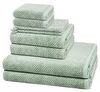 Cawö Pure 8 tlg. Frottier-Set - 2 X Handtuch (50 X 100cm), 2 X Duschtuch (80 X 150cm), 2 X Gästetuch (30 X 50cm), 2 X Waschhandschuh (16 X 22cm) - 494 g/m2 - Eukalyptus Bild 4