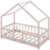 en. casa Kinderbett, »Treviolo« Haus-Optik Montessori 70x140 cm Rosa / Weiß Bild 2