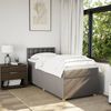 vidaXL Boxspringbett mit Matratze Taupe 90x190 cm Stoff 3288853 Bild 4