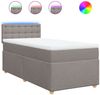vidaXL Boxspringbett mit Matratze Taupe 90x190 cm Stoff 3288853 Bild 2