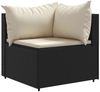 vidaXL 5-tlg. Garten-Lounge-Set mit Kissen Schwarz Poly Rattan 3308080 Bild 3