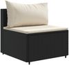 vidaXL 5-tlg. Garten-Lounge-Set mit Kissen Schwarz Poly Rattan 3308080 Bild 4
