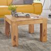 Couchtisch Massiv-Holz Akazie 60 cm breit Wohnzimmer-Tisch Design braun Landhaus-Stil Beistelltisch natur Bild 2