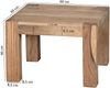 Couchtisch Massiv-Holz Akazie 60 cm breit Wohnzimmer-Tisch Design braun Landhaus-Stil Beistelltisch natur Bild 4