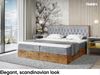 MEBLINI Boxspringbett LOFTY 6 180x200 cm mit Bettkasten - H4/Grau Samt Polsterbett - Doppelbett mit Topper & Taschenfederkern-Matratze Bild 3