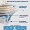Novelux 7-Zonen Hybrid-Matratze 90x200 cm H3 – Ergonomische Taschenfederkernmatratze mit Kaltschaum, 25 cm Höhe, Atmungsaktiv, bis 140 kg, Allergiker, Weiß Bild 3