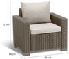 Dmora Set mit 2 Outdoor-Sesseln Miramichi, Gartensessel, Loungesessel für außen, Bequemer Stuhl für den Garten, 83x68 h72 cm, Taube Bild 3