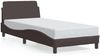 vidaXL Bettgestell "Dover" Dunkelbraun 90x200 cm Stoff 373108 Bild 2