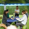 Relaxdays Dunkelblauer Pavillon 3x4 m Bild 4