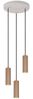 Moderne LED Cluster Pendelleuchte 3-flammig Hellgrau Coffee Ø 28cm Bild 2