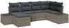 vidaXL Garten-Sofa-Set mit Kissen mit Speicher 6 pcs Grau Poly-Rattan 3355798 Bild 2