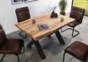 Baumtisch Sheesham 160x90x77 natur sandgestrahlt / X-Beine anthrazit glänzend FREEFORM 5 Bild 2