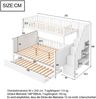 Kinderbett Etagenbett, aus Massivholz mit Sicherheitstreppe, Rollbett und Lattenrost, Massivholz, Weiß, 90 x 200 / 140 x 200 cm Bild 5
