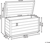 Aufbewahrungsbox CAMPALTO Metall 123 cm 60 cm Dunkelbraun Bild 2