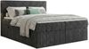 Boxspringbett RALF 160 x 200 cm mit Bettkasten, Topper und gepolstertem Kopfteil. Farbe: Dunkelgrau, Härtegraden: H3 , Topper: T25-Topper Bild 2