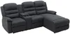 Vente-unique - MACEDONIA Sofa Stoff Grau - B 172 cm x H 102 cm x L 231 cm Bild 4