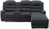 Vente-unique - MACEDONIA Sofa Stoff Grau - B 172 cm x H 102 cm x L 231 cm Bild 3