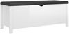 vidaXL Sitzbank mit Stauraum und Kissen Hochglanz-Weiß 105x40x45cm 326774 Bild 2