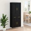 vidaXL Highboard Schwarz Eichen-Optik 69,5 x 34 x 180 cm Holzwerkstoff 3416086 Bild 4