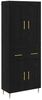 vidaXL Highboard Schwarz Eichen-Optik 69,5 x 34 x 180 cm Holzwerkstoff 3416086 Bild 2