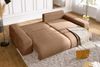 Ecksofa Schlaffunktion ausziehbar Bettkasten Polsterecke L-Couch Cord Hellbraun Bild 5