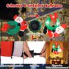 120CM Aufblasbare Deko Weihnachten LED Weihnachtsmann mit Kranz Weihnachtsdekoration Wand draußen Bild 4
