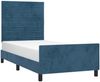 vidaXL Bettgestell mit Kopfteil Samt Dunkelblau 80x200 cm Bild 3