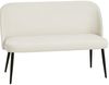2-Sitzer-Sofa 127 x 63 x 84,5 cm in Beige mit Metallrahmen und samtartigem Bezug Bild 4