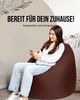 PATCH HOME Sitzsack Tropfenform – Jumbo – Braun, bequemer Sitzsack aus Luxus-Polyester-Gewebe, bereits befüllt Bild 2