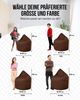 PATCH HOME Sitzsack Tropfenform – Jumbo – Braun, bequemer Sitzsack aus Luxus-Polyester-Gewebe, bereits befüllt Bild 3