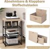 KOMFOTTEU Kommode Schubladenschrank, 4 Schubladen, Hellbraun Bild 3
