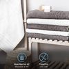 Komfortec 2er Saunatuch Set 80x200 cm aus 100% Baumwolle, XXL-Saunatücher, Sauna Handtuch, Weich, Groß, Frottee, Schnelltrocknend, Anthrazit Grau/Weiß Bild 3