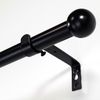 Deco-Raum® Deco-Raum Gardinenstange ausziehbar Flexa Schwarz-matt Endstück Kugel 16/19mm | Länge: 160-300cm | Material: Metall | Farbe: Schwarz-matt Bild 4