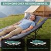kehot Klappbett Campingbett Feldbett Klappbar 188x64x49 cm, mit 4 cm Polsterauflage (Faltbare Relaxliege aus Oxford-Gewebe,stabilem Stahlgeerüst,Tragetasche, Verstellbare Rückenlehne, Einfach zu Montieren, bis 250 kg belastbar) geeignet für Outdoor, Ga... Bild 3