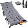 kehot Klappbett Campingbett Feldbett Klappbar 188x64x49 cm, mit 4 cm Polsterauflage (Faltbare Relaxliege aus Oxford-Gewebe,stabilem Stahlgeerüst,Tragetasche, Verstellbare Rückenlehne, Einfach zu Montieren, bis 250 kg belastbar) geeignet für Outdoor, Ga... Bild 5