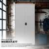 Bisley Toolless Metallschrank abschließbar - Stahlschrank mit 3-Punkt-Schloss & Flügeltüren - Aktenschrank aus Metall mit 4 Fachböden für 5 Ordnerhöhen - Farbe: lichtgrau, FTL09-645 Bild 4