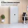 Bisley Toolless Metallschrank abschließbar - Stahlschrank mit 3-Punkt-Schloss & Flügeltüren - Aktenschrank aus Metall mit 4 Fachböden für 5 Ordnerhöhen - Farbe: lichtgrau, FTL09-645 Bild 2