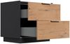Design Nachttisch Kommode Artem 60cm B, 2 Softeinzüge Oak : Oak / Grafit Bild 5