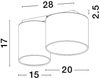 Nova Luce 9555804 BRYSON Deckenleuchte 2-flammig Weiss Grau E27 Bild 4