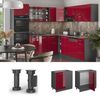 Eckunterschrank R-Line Rot Hochglanz 86 cm ohne Arbeitsplatte Vicco Bild 2
