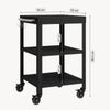 Outdoor Servierwagen Bolognano Stahl 81x50x50 cm Schwarz [casa. pro] Bild 2