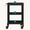 Outdoor Servierwagen Bolognano Stahl 81x50x50 cm Schwarz [casa. pro] Bild 3