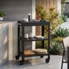 Outdoor Servierwagen Bolognano Stahl 81x50x50 cm Schwarz [casa. pro] Bild 5