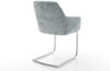 Freischwinger Pejo-Flex Chenille Pastellblau Freischwinger rund Edelstahl Taschenfederkern Bild 5